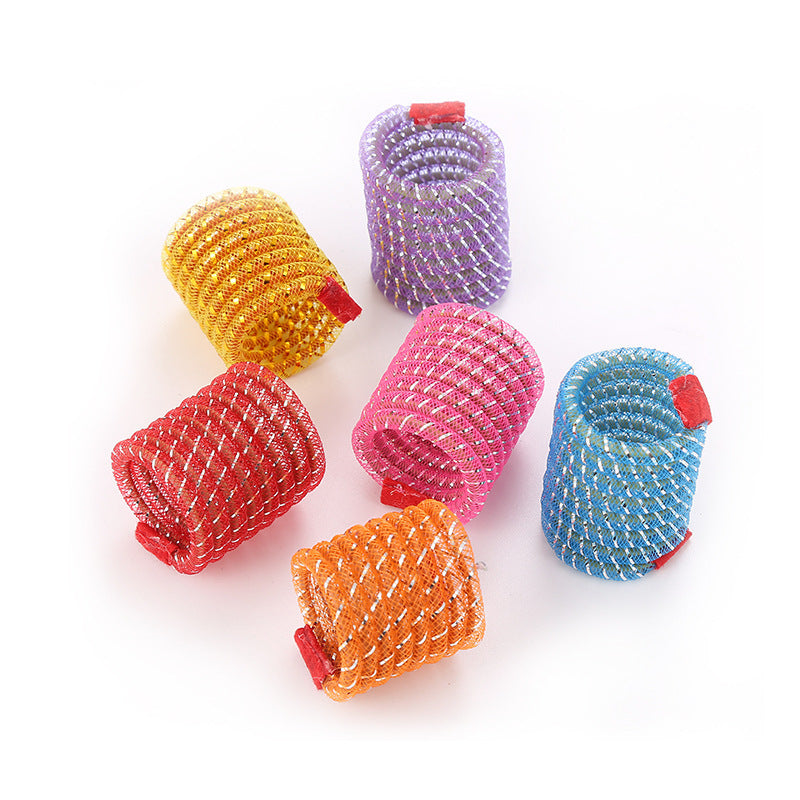 Random Color Cat Spring Toys Creative Plastic Flexible Cat Coil Toy