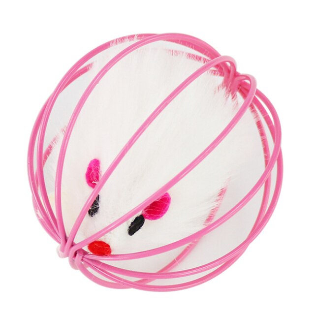 Cat Toy Feather Ball Mini Cage Mouse Funny Toys