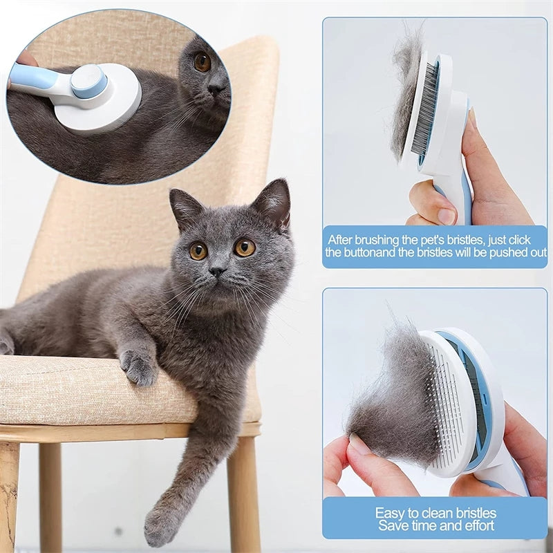 Pet Cat Brush Dog Comb Hair Removes Pet Hair Comb