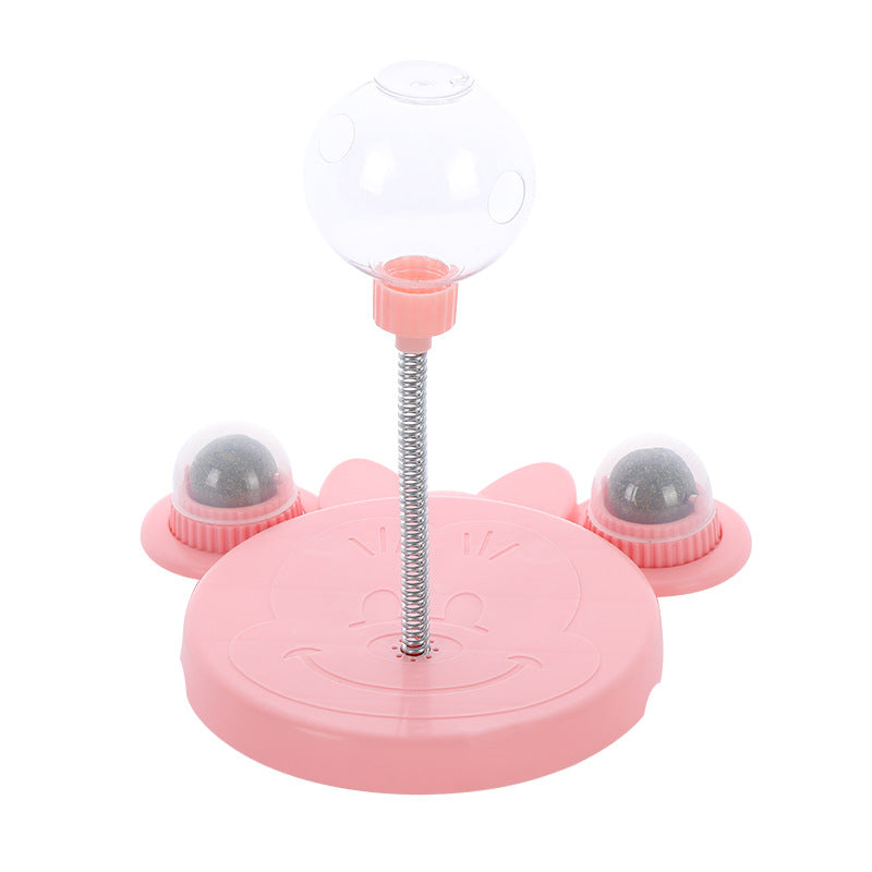 Cat Leaking Food Ball Self-Playing Tumbler Toys Funny Swing Feeder Stick