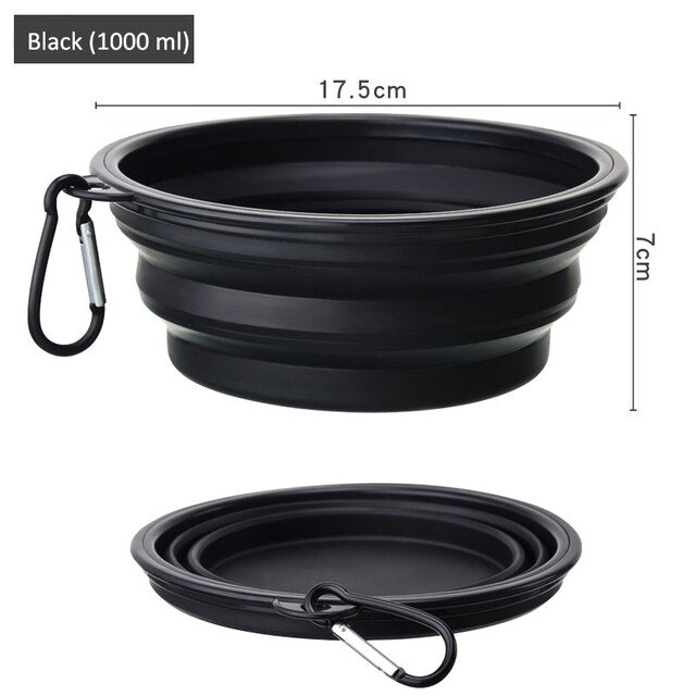 Foldable Dog Bowl Portable Silicone Large Water Food Bowl