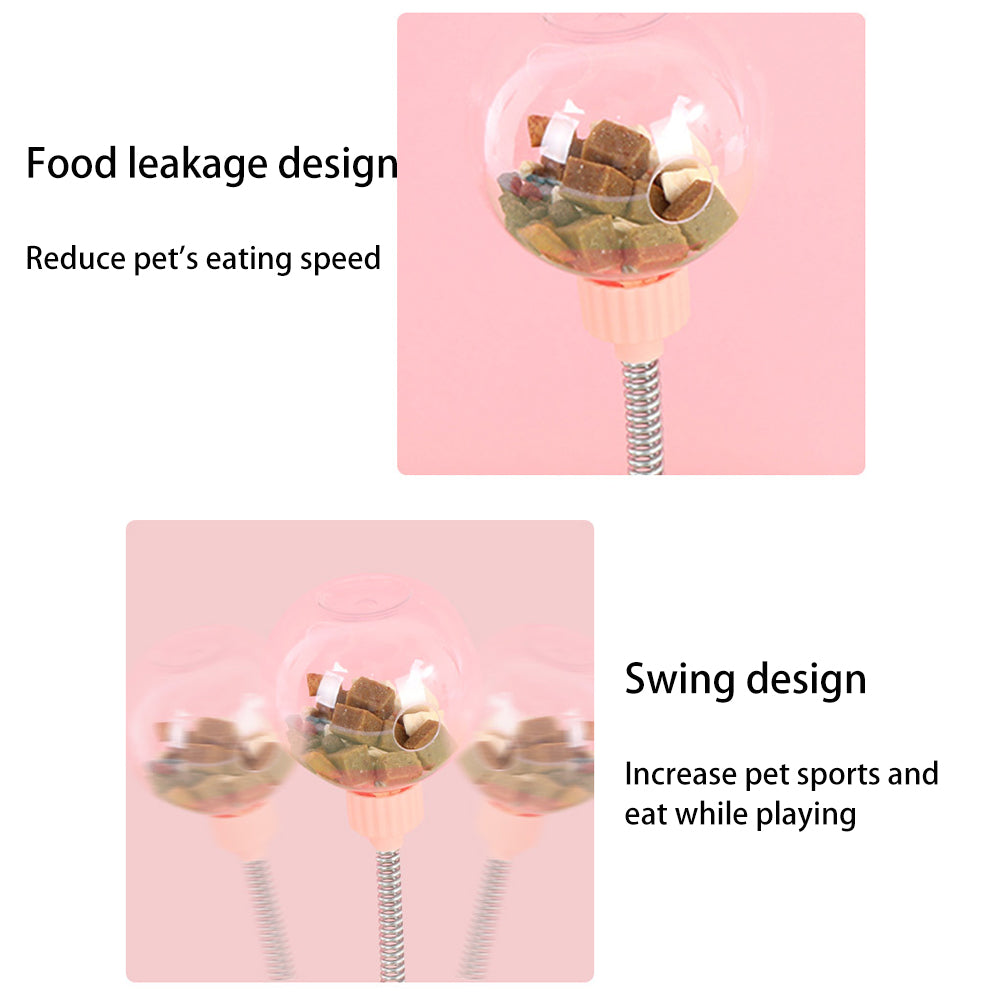 Cat Leaking Food Ball Self-Playing Tumbler Toys Funny Swing Feeder Stick
