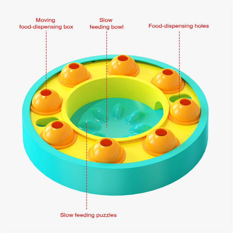 Pet Training Toys Food  Turntable Eco-friendly Multifunction Pet Food Dish