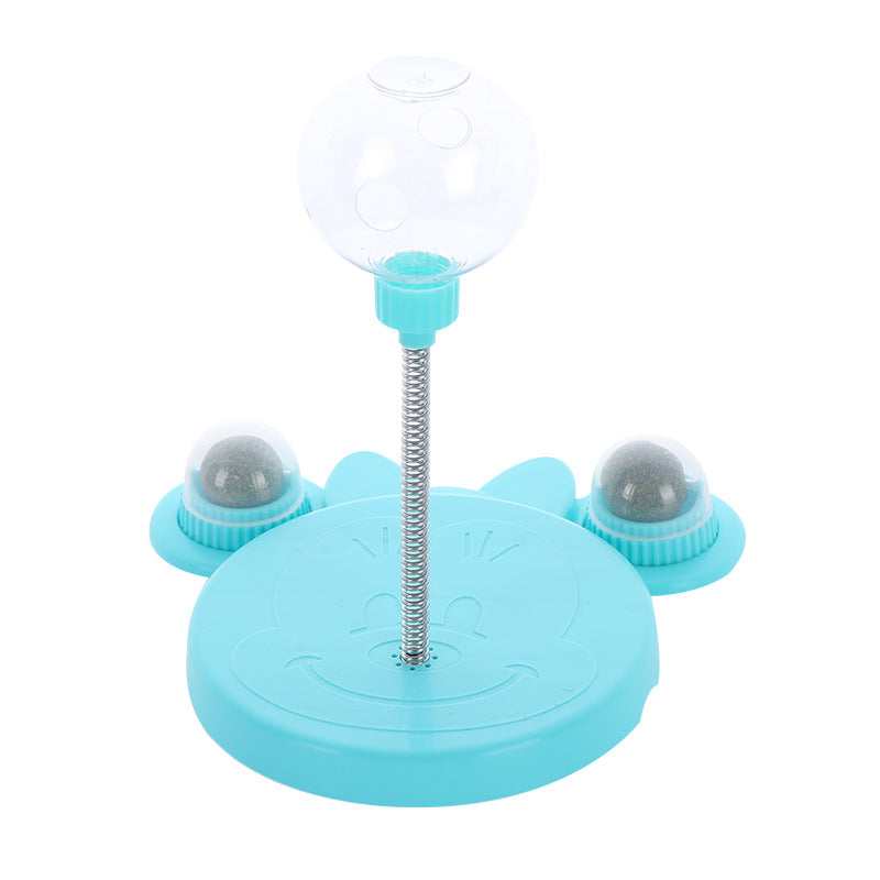 Cat Leaking Food Ball Self-Playing Tumbler Toys Funny Swing Feeder Stick