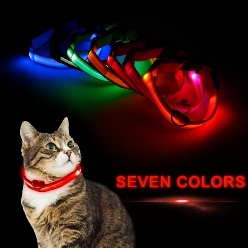 Nylon Led Dog Collar Anti-Lost/Avoid Car Accident Collar