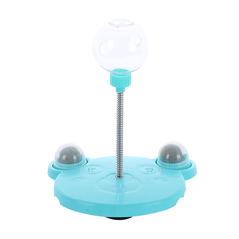 Cat Leaking Food Ball Self-Playing Tumbler Toys Funny Swing Feeder Stick