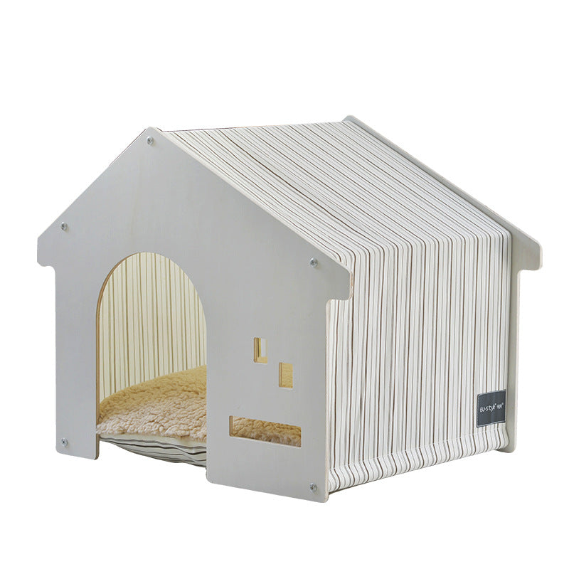 Indoor Princess Nest Cat Small Dog House Wooden Dog Kennel