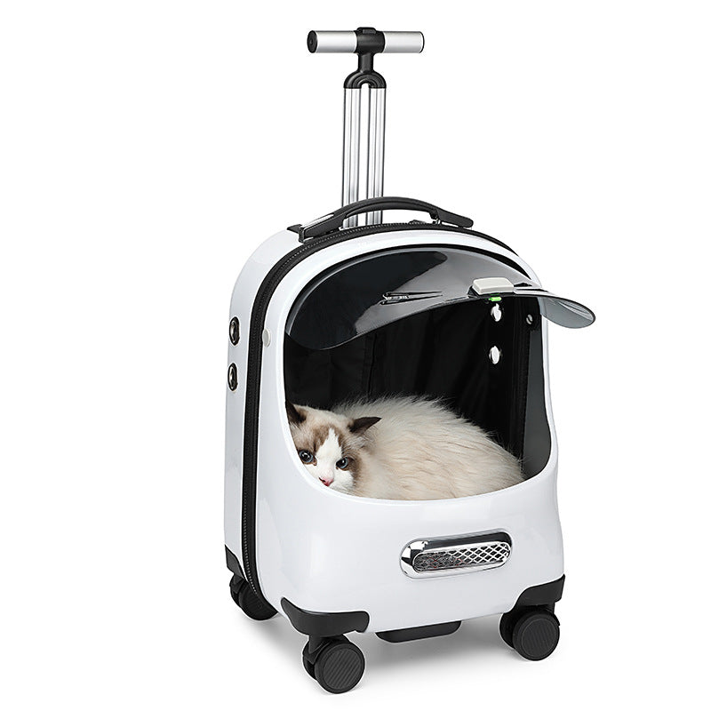 Pet Trolley Cat Backpack Universal Wheel Trolley Pet Bag