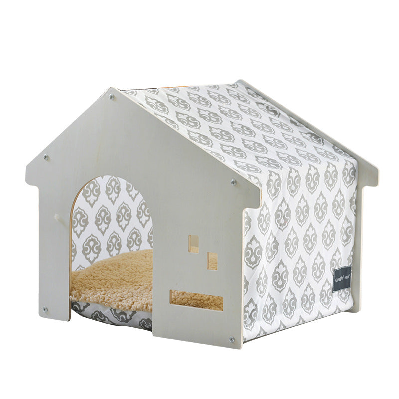 Indoor Princess Nest Cat Small Dog House Wooden Dog Kennel