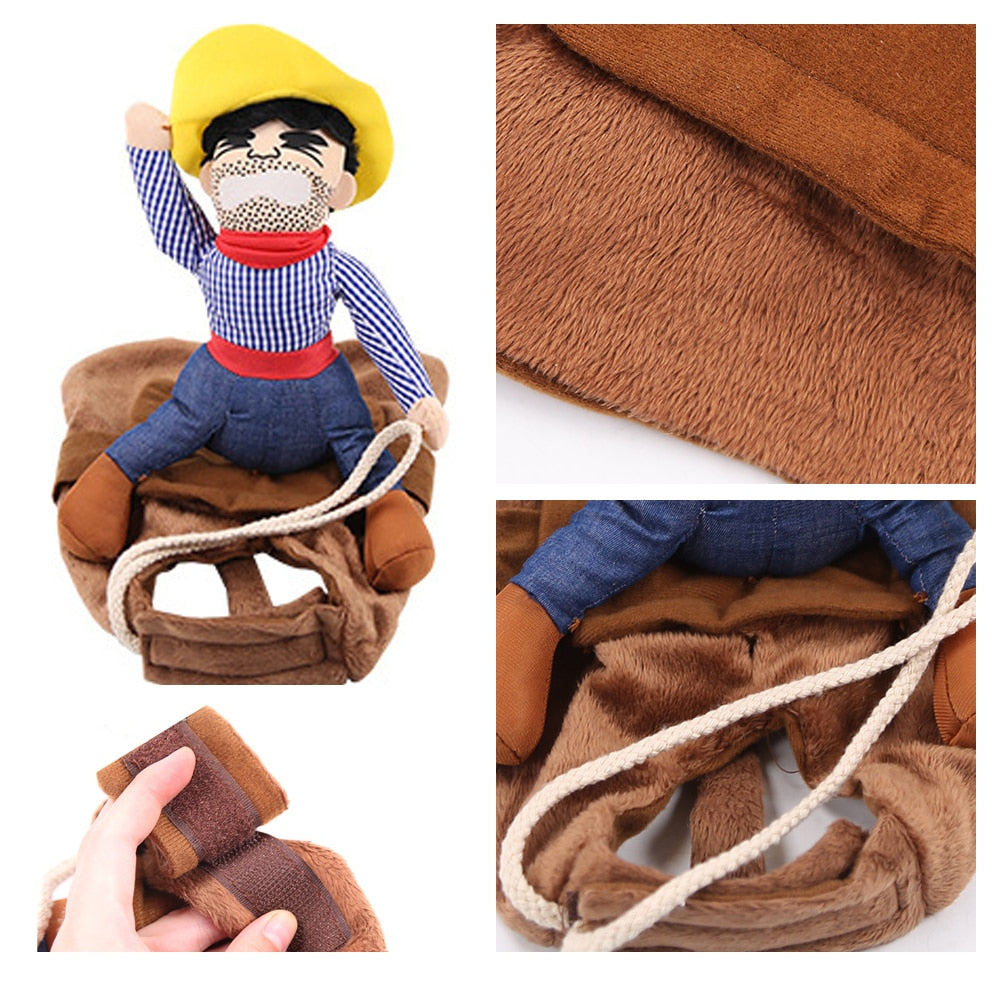 Halloween Dog Costumes Cowboy Dressing Up Jacket Coats