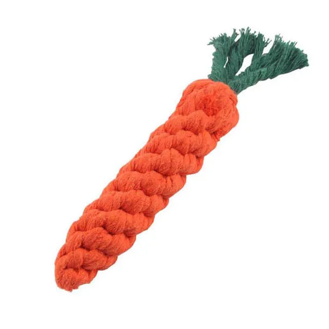 Molar Cotton Rope Toy Cute Radish Shape Dog Chewing Toy