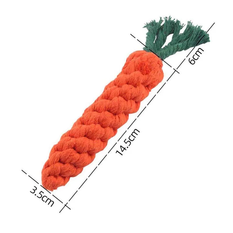 Molar Cotton Rope Toy Cute Radish Shape Dog Chewing Toy