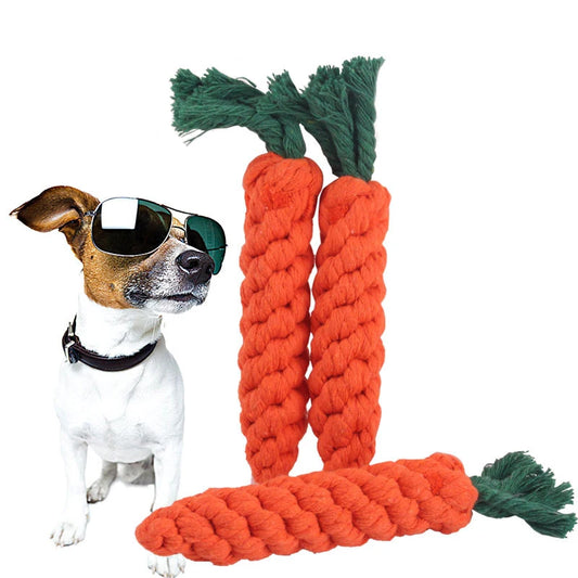 Molar Cotton Rope Toy Cute Radish Shape Dog Chewing Toy
