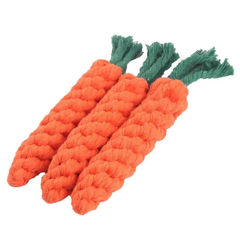 Molar Cotton Rope Toy Cute Radish Shape Dog Chewing Toy