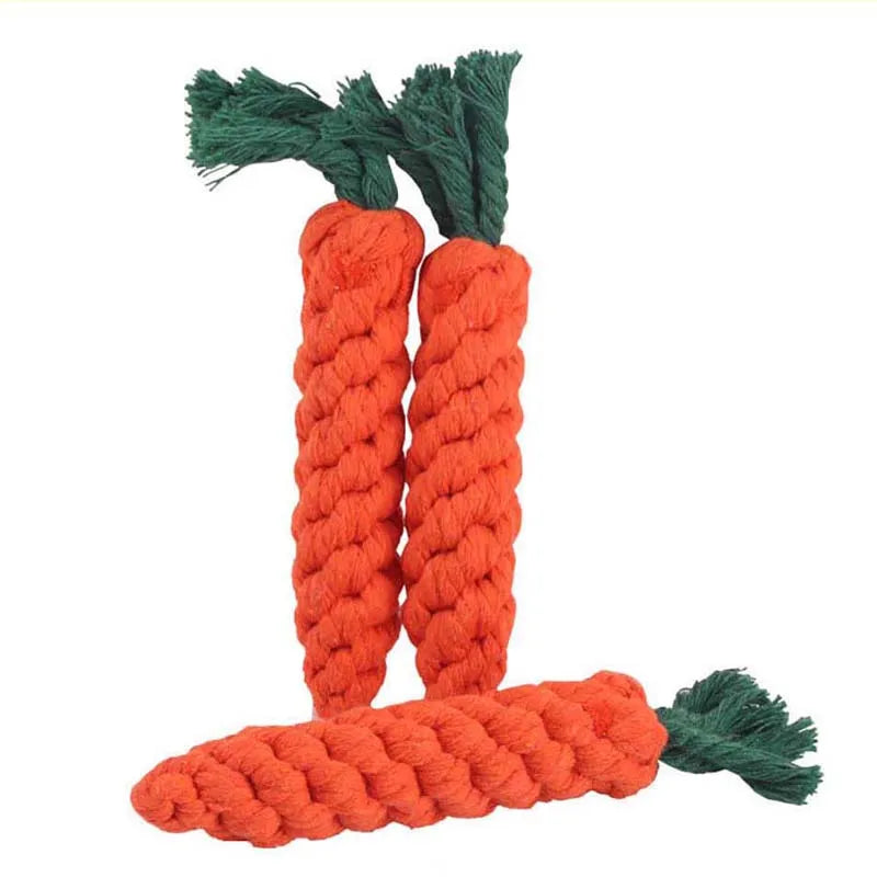 Molar Cotton Rope Toy Cute Radish Shape Dog Chewing Toy