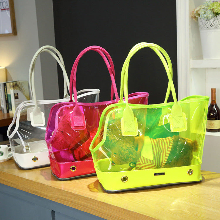 Transparent One-Shoulder Pet Outdoor Bag