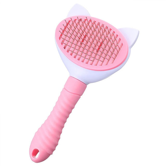 Pet Comb Cat Cleaning Supplies Self Cleaning Brush