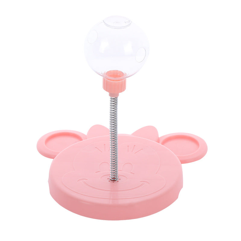 Cat Leaking Food Ball Self-Playing Tumbler Toys Funny Swing Feeder Stick