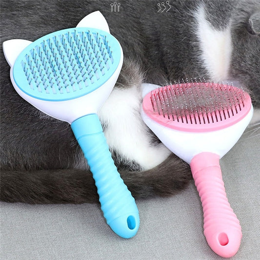 Pet Comb Cat Cleaning Supplies Self Cleaning Brush