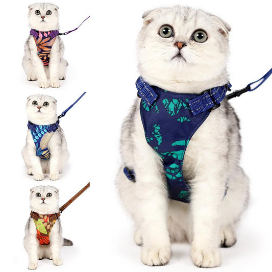 1 Set Pet Harness  Anti-Escape Cats Chest Strap Traction Rope