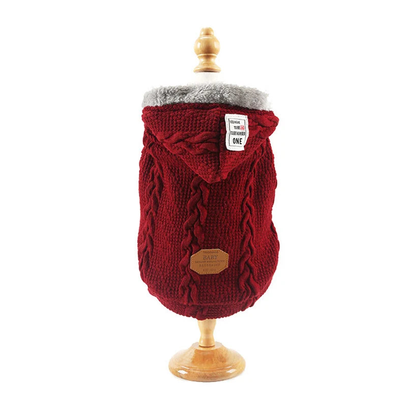 Winter Warm Pet Dog Coat Clothes Knitting Sweater Jumper
