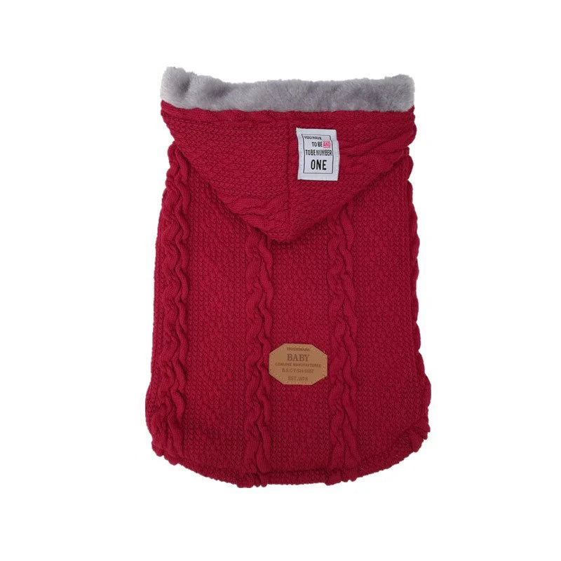 Winter Warm Pet Dog Coat Clothes Knitting Sweater Jumper