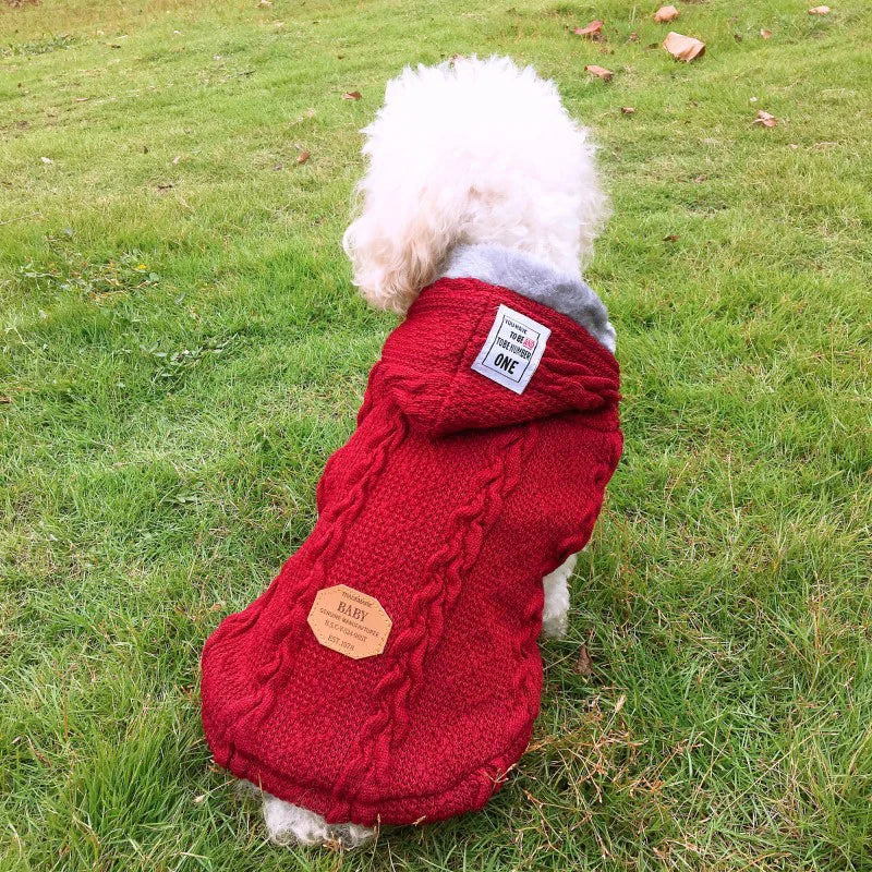 Winter Warm Pet Dog Coat Clothes Knitting Sweater Jumper