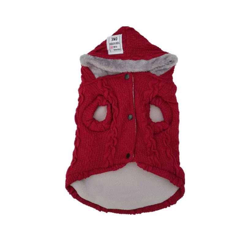 Winter Warm Pet Dog Coat Clothes Knitting Sweater Jumper