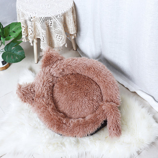 Creative Cat Sleeping Pad Plush Cat Ears Pet Litter Kennel Dog Bed