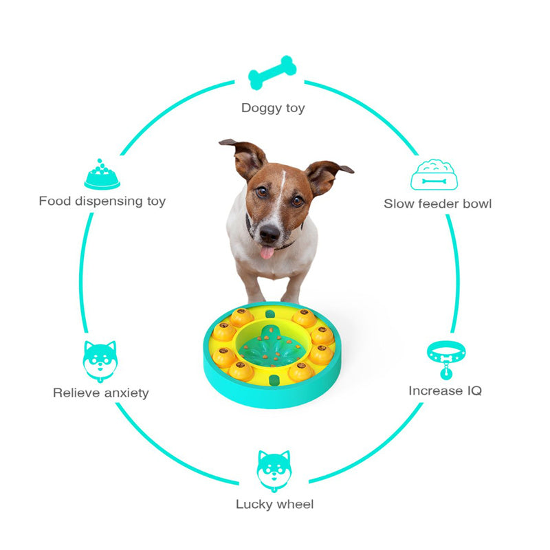 Pet Training Toys Food  Turntable Eco-friendly Multifunction Pet Food Dish