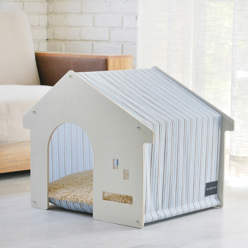 Indoor Princess Nest Cat Small Dog House Wooden Dog Kennel