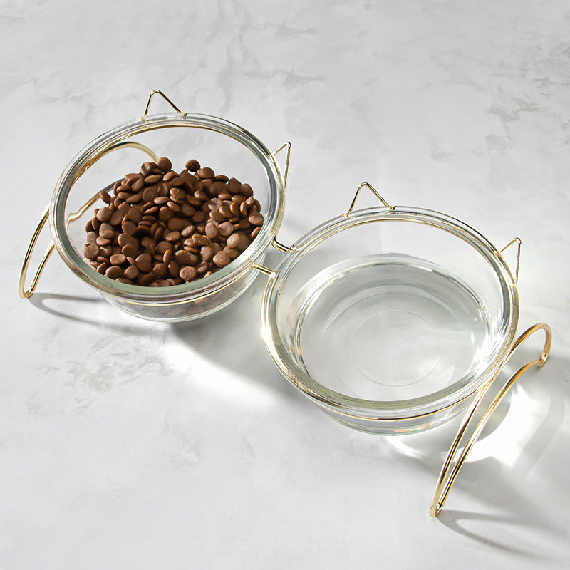 Cat Dog Pet Food Water Feeder Bowl Cat Protection Neck Bowl