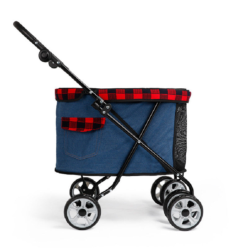 Outdoor Travel Pet Dog Carrier Stroller Foldable Pet Trolley Carriage