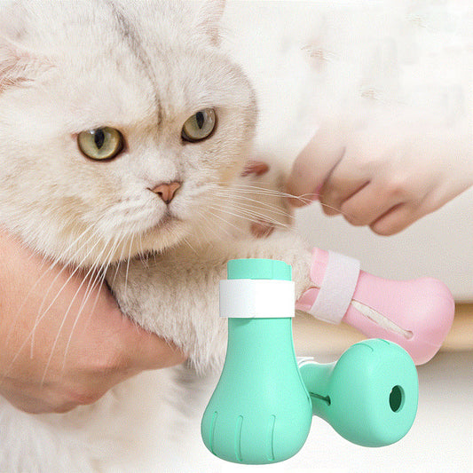 Pet Cat Claw Cover Anti-Scratch Boots Bath Washing