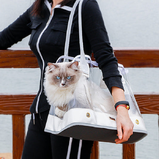Transparent One-Shoulder Pet Outdoor Bag