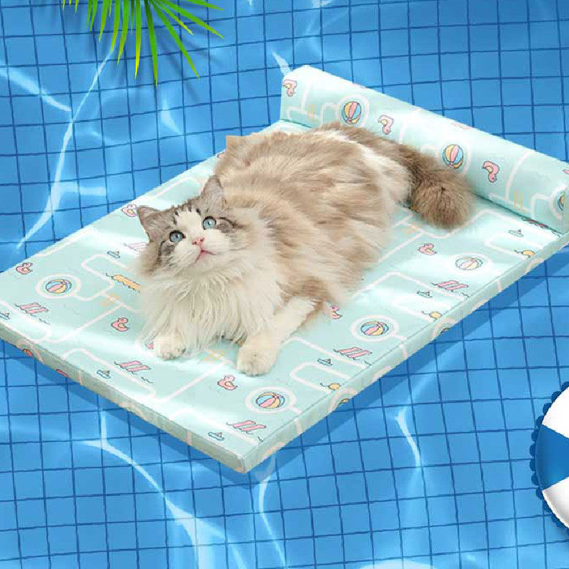 Summer Pet Ice Silk One-Sided Nest Soft Comfortable Mat Kennel