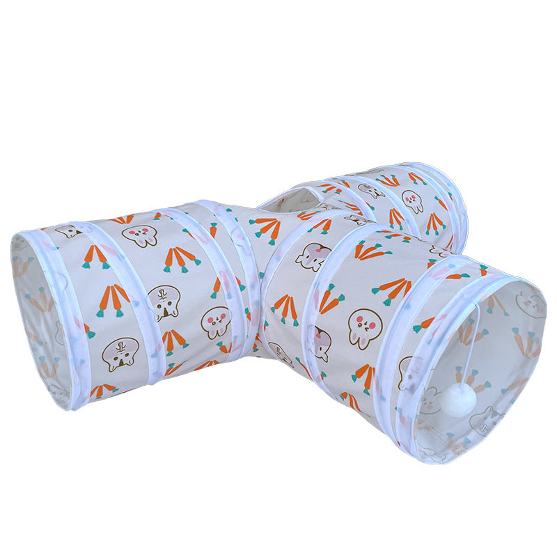 Cute Cartoon Print Cat Play Tunnel Toy Tube