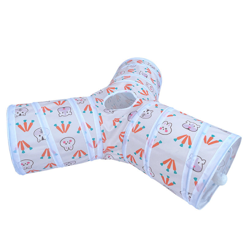Cute Cartoon Print Cat Play Tunnel Toy Tube