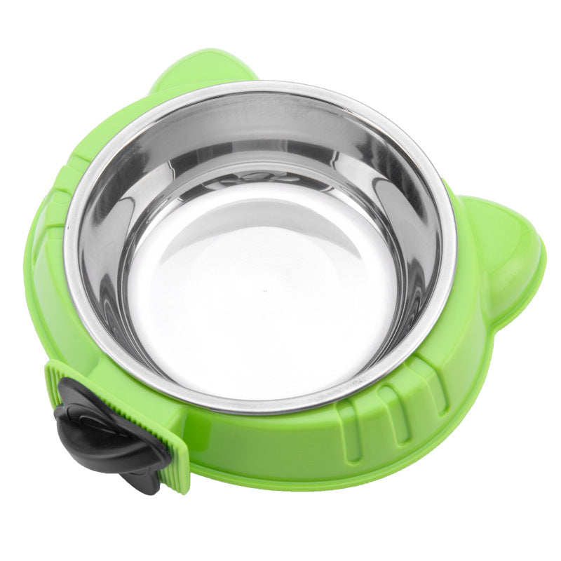 Cage Removable Hanging Pet Dog Cat Stainless Steel Food Water Bowls