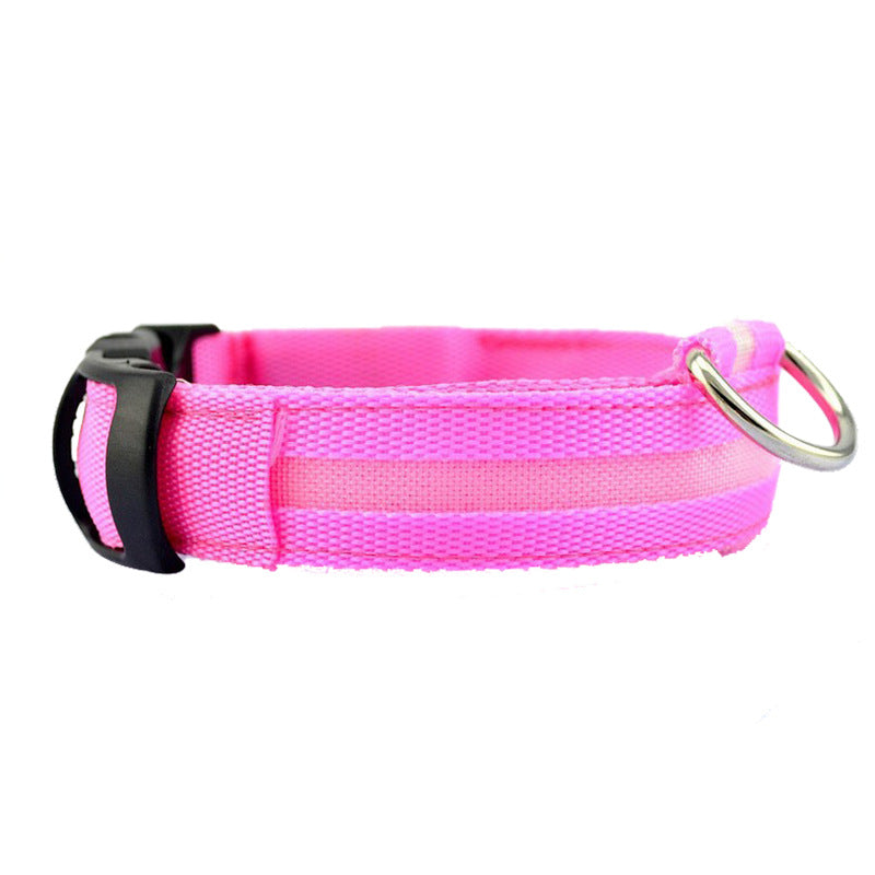 Nylon Led Dog Collar Anti-Lost/Avoid Car Accident Collar