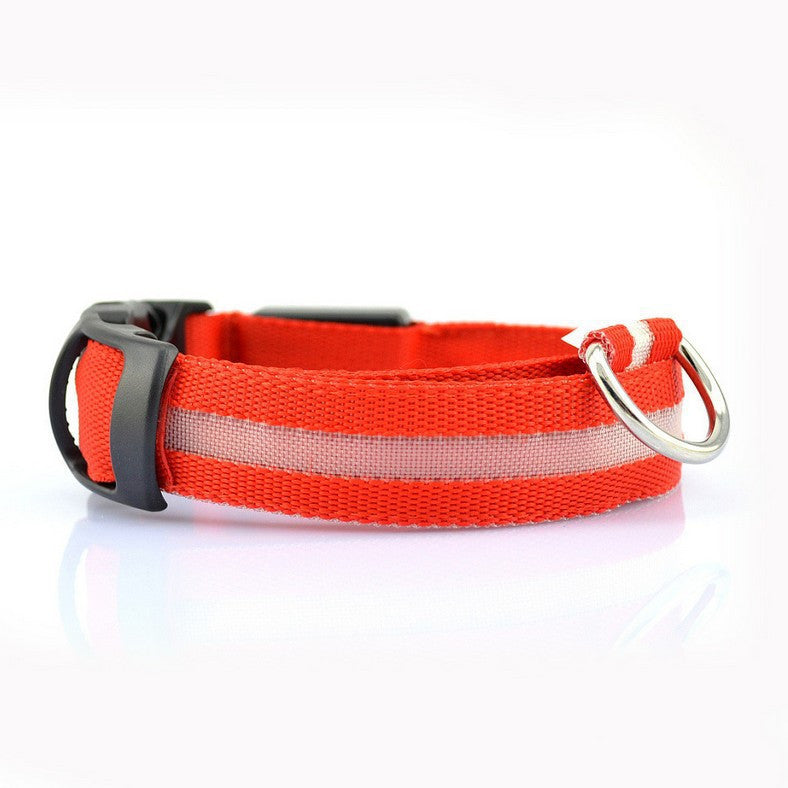 Nylon Led Dog Collar Anti-Lost/Avoid Car Accident Collar