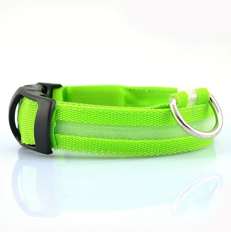 Nylon Led Dog Collar Anti-Lost/Avoid Car Accident Collar