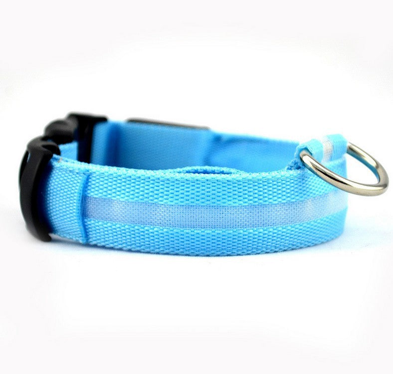 Nylon Led Dog Collar Anti-Lost/Avoid Car Accident Collar