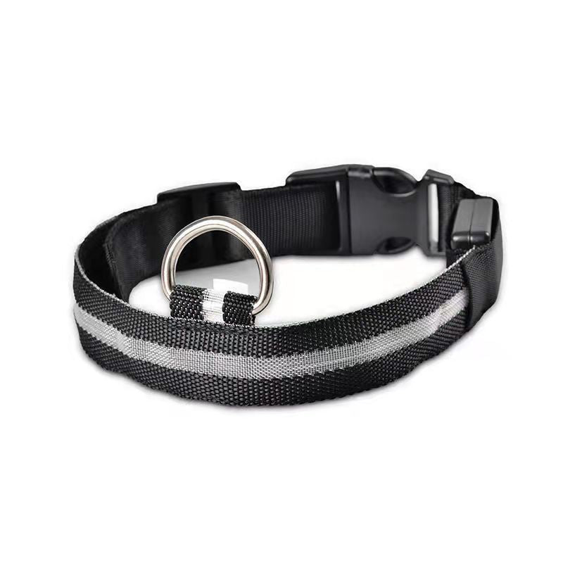 Nylon Led Dog Collar Anti-Lost/Avoid Car Accident Collar