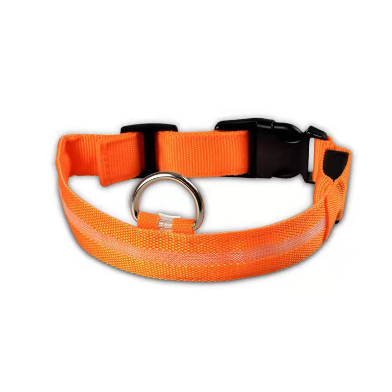 Nylon Led Dog Collar Anti-Lost/Avoid Car Accident Collar