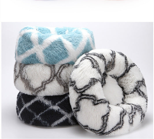 Round Dog Bed Washable Cover Sofa Bed Plush