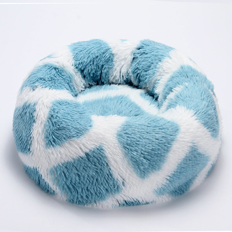 Round Dog Bed Washable Cover Sofa Bed Plush